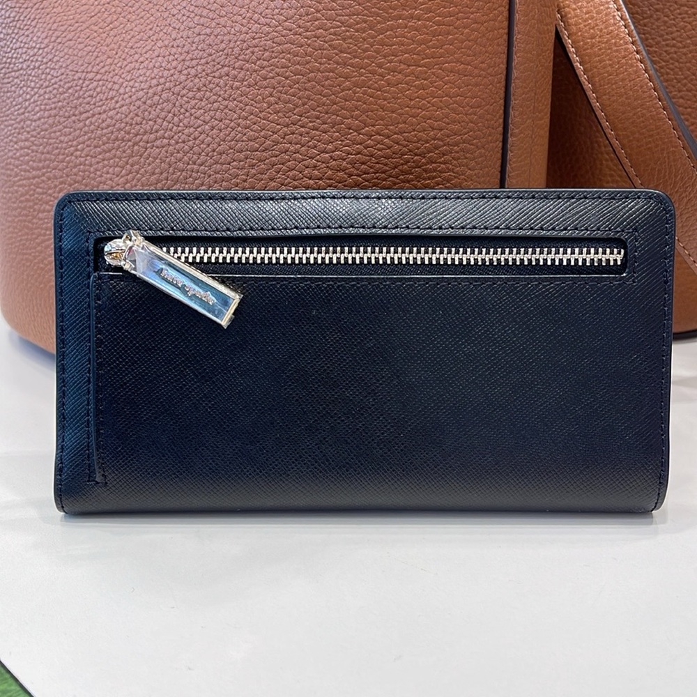 Kate Spade Madison Large Slim Bifold Wallet
Black 
NWT - Picture 6 of 16